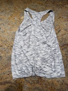 lululemon athletica White and Black Space-Dye Racerback Tank
